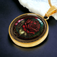 Red Rose Necklace - June Birth Flower Pendant Jewelry
