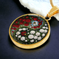 Rose Yin Yang Necklace - June Birth Month Flower Pendant Jewelry