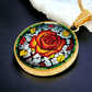 Red Rose Necklace - June Birth Flower Pendant Jewelry