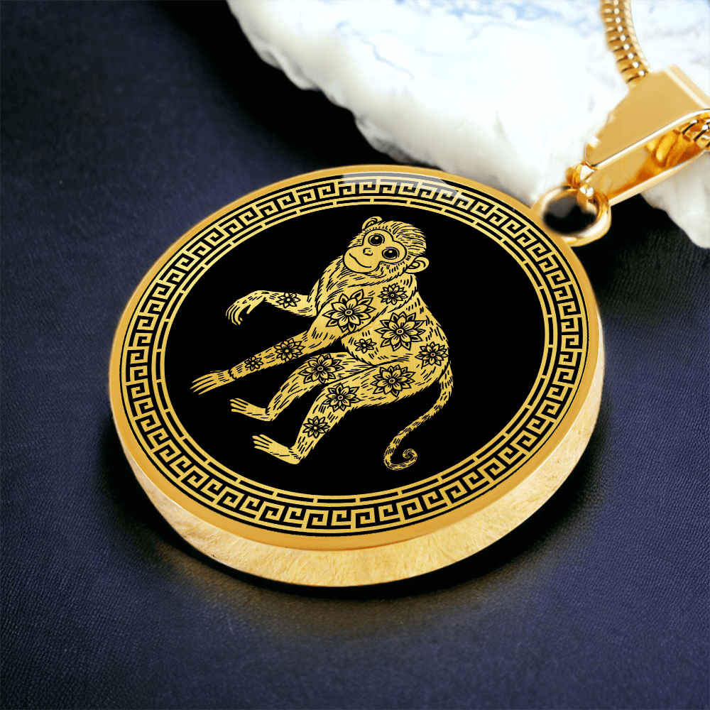 Monkey Necklace Chinese Zodiac Animal Pendant Jewelry