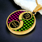 Virgo & Aquarius Necklace - Couples Zodiac Yin Yang Pendant Jewelry