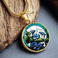 Blue Morning Glory Necklace