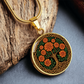 Celtic Tree of Life Pendant Necklace - Marigold October Birth Flower Jewelry