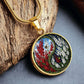 Larkspur Yin Yang Necklace - July Birth Month Flower Pendant Jewelry