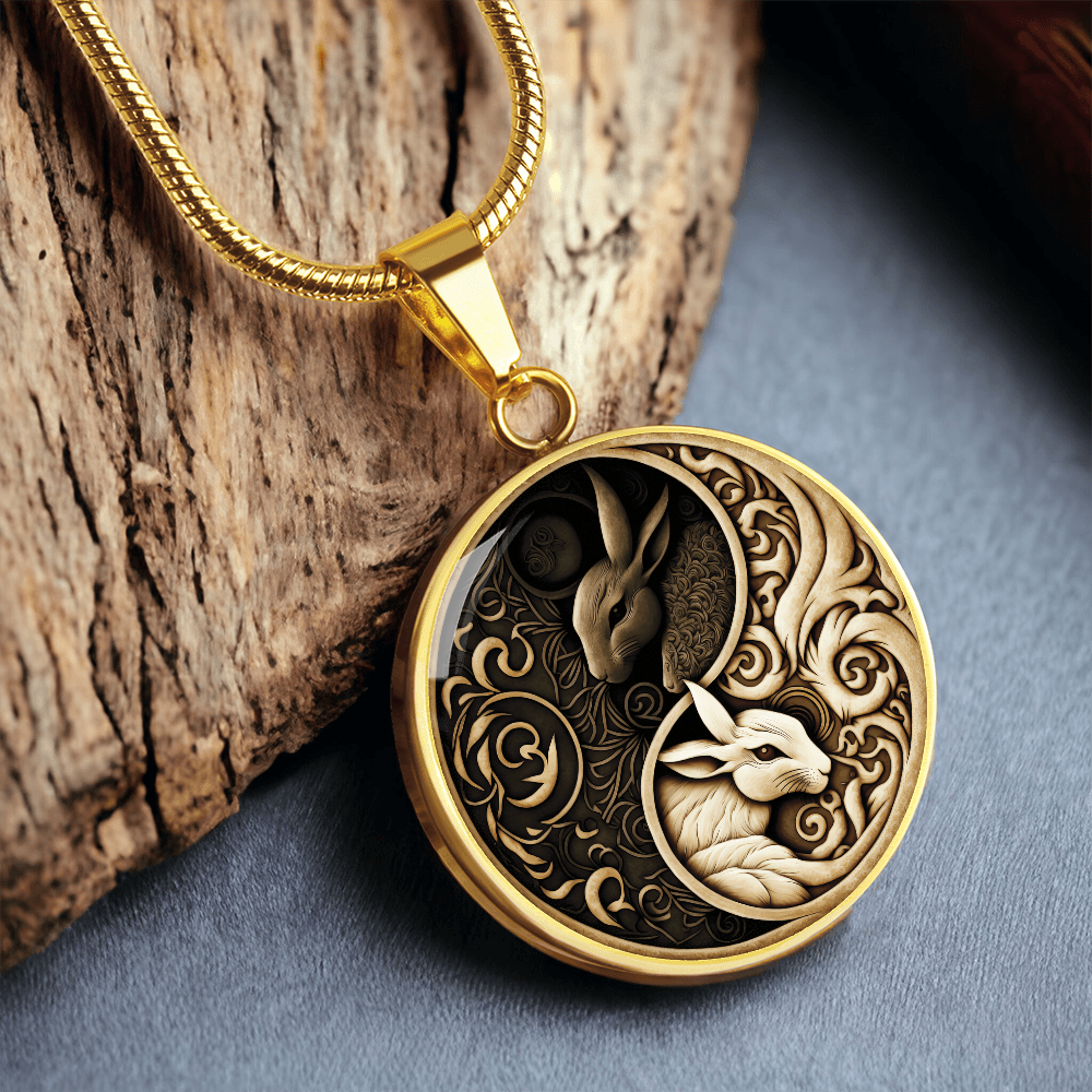 Yin Yang Rabbit Necklace