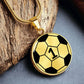 Soccer Necklace Gold - Silver Soccer Ball Pendant - Football Necklace For Mom or Dad - Soccer Jewelry For Girl & Boy - Soccer Charm Necklace