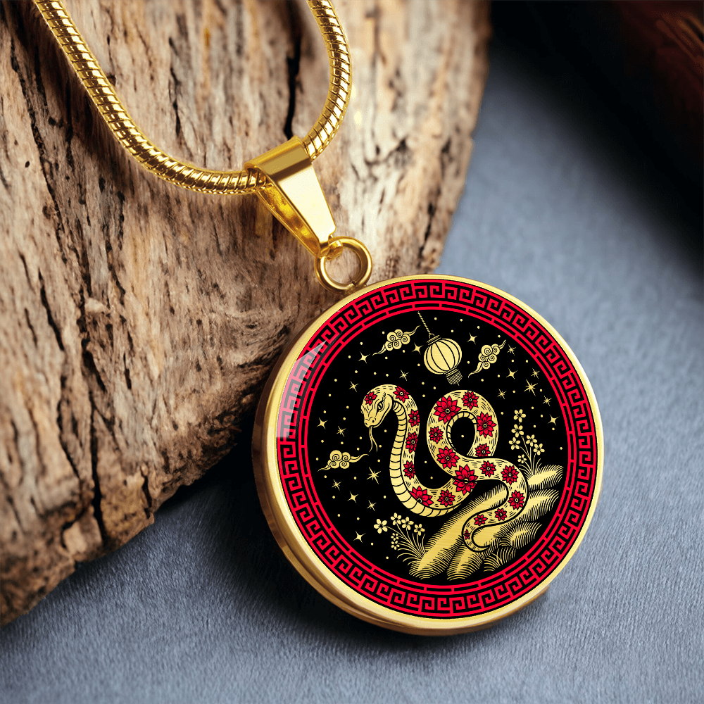 Snake Necklace - Chinese Zodiac Charm Pendant