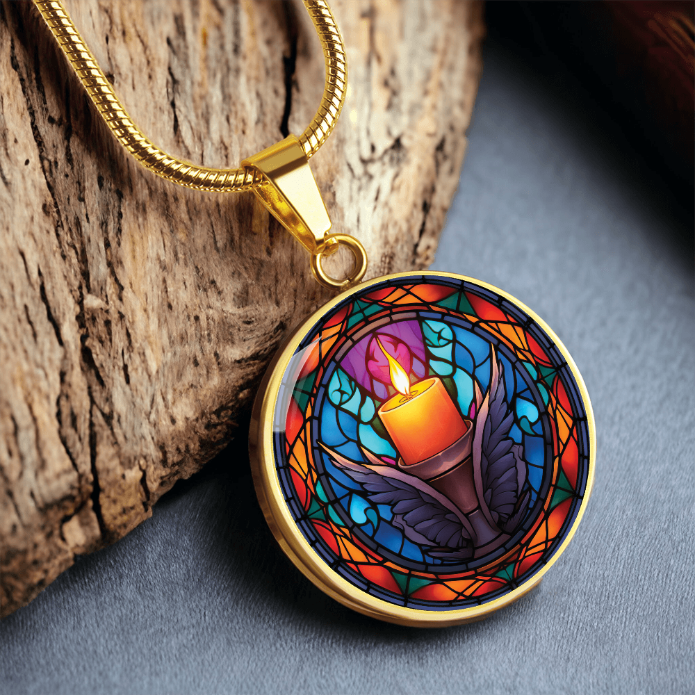 Advent Candle Necklace - Christian Pendant Jewelry