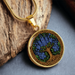 Celtic Tree of Life Pendant Necklace - Larkspur July Birth Flower Jewelry