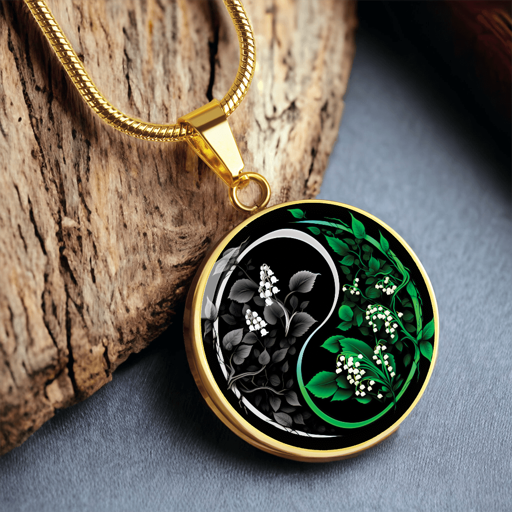 Lily of the Valley Necklace - May Yin Yang Birth Flower Jewelry