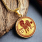 Gold 2024 Horse Necklace