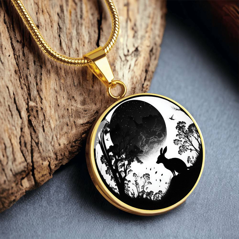 Moon and Rabbit Necklace