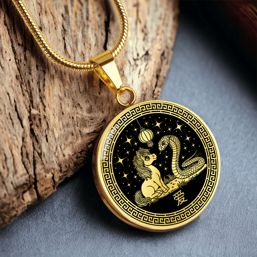 Year of the Horse Necklace Chinese Zodiac Pendant Jewelry