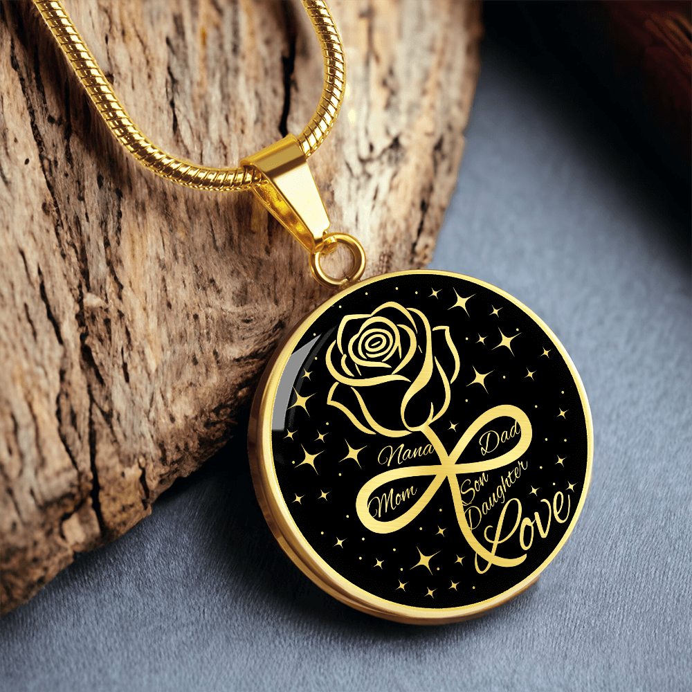 Family Infinity Rose Necklace