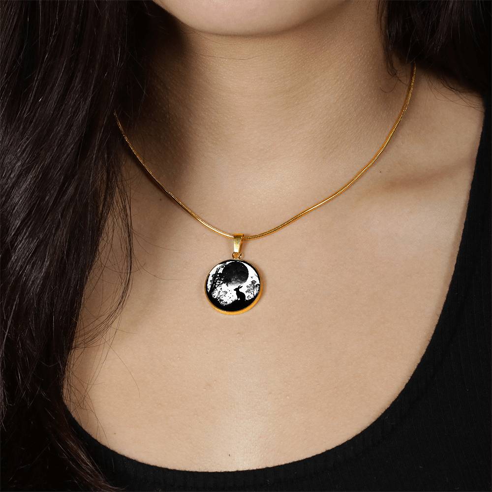 Moon and Rabbit Necklace