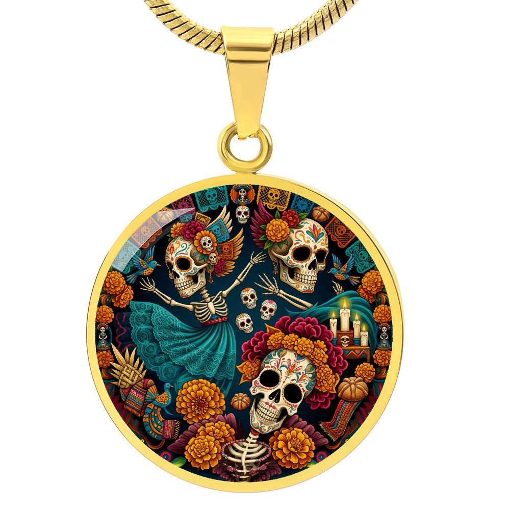 Day of the Dead Necklace - Día de los Muertos Pendant Jewelry