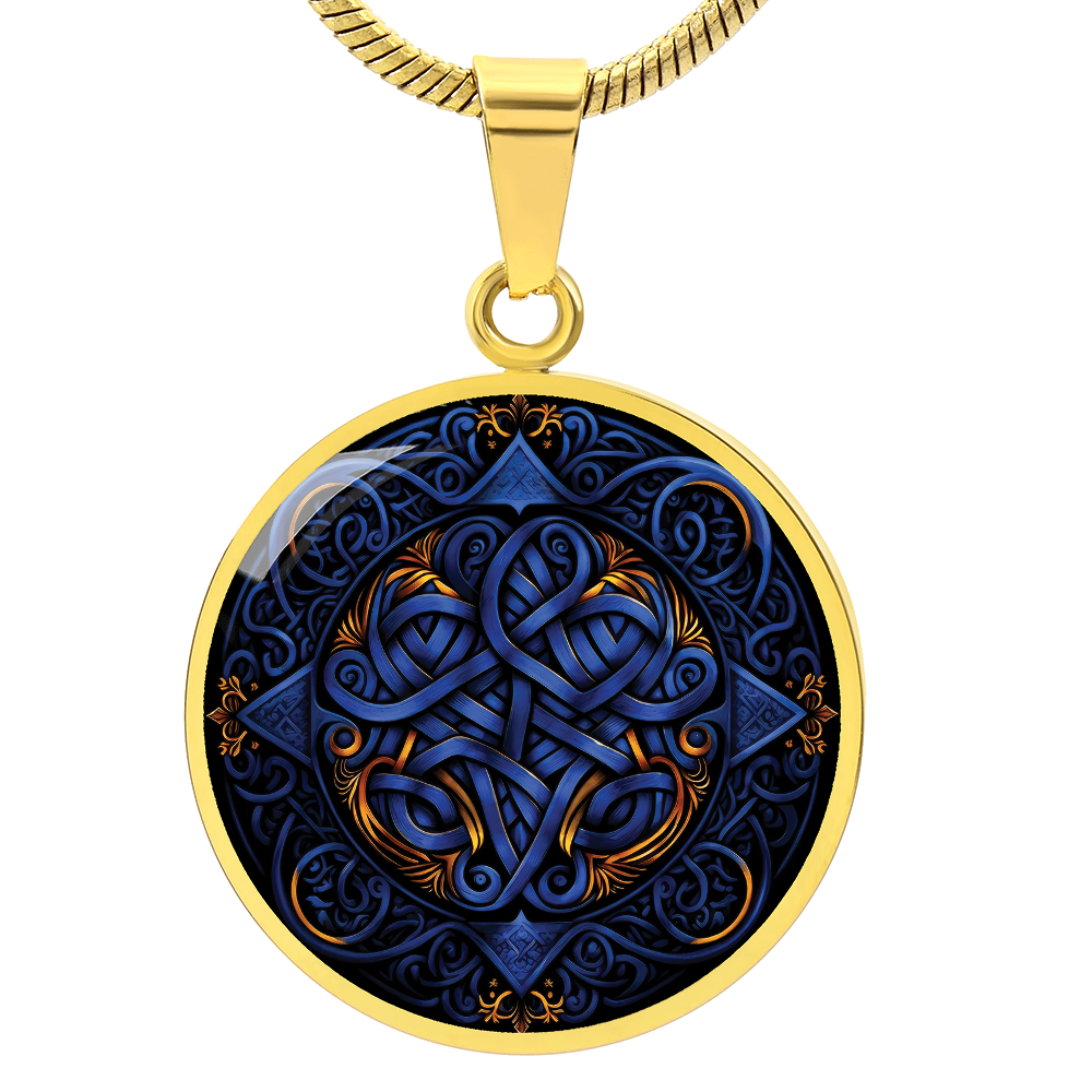 Blue Celtic Knot Necklace - Romantic Pendant Jewelry