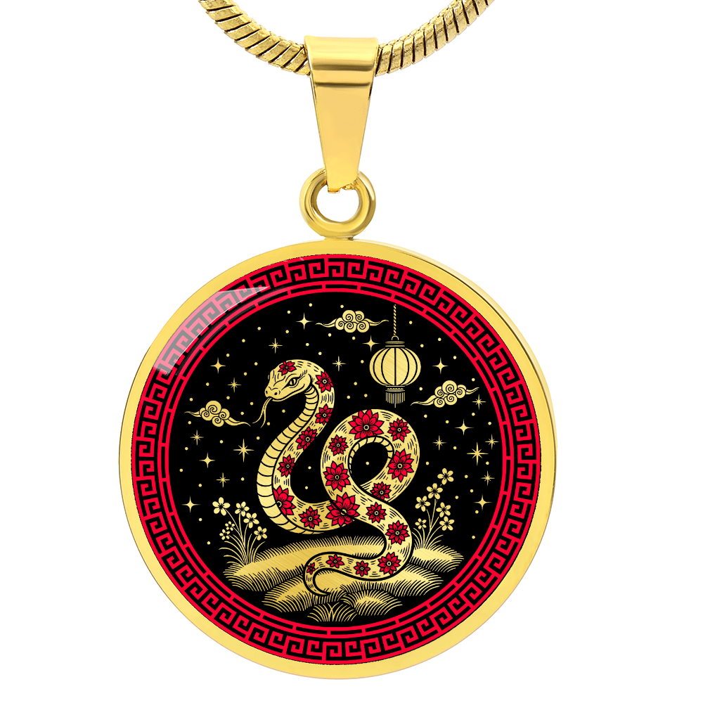 Snake Necklace - Chinese Zodiac Charm Pendant