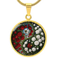 Rose Yin Yang Necklace - June Birth Month Flower Pendant Jewelry