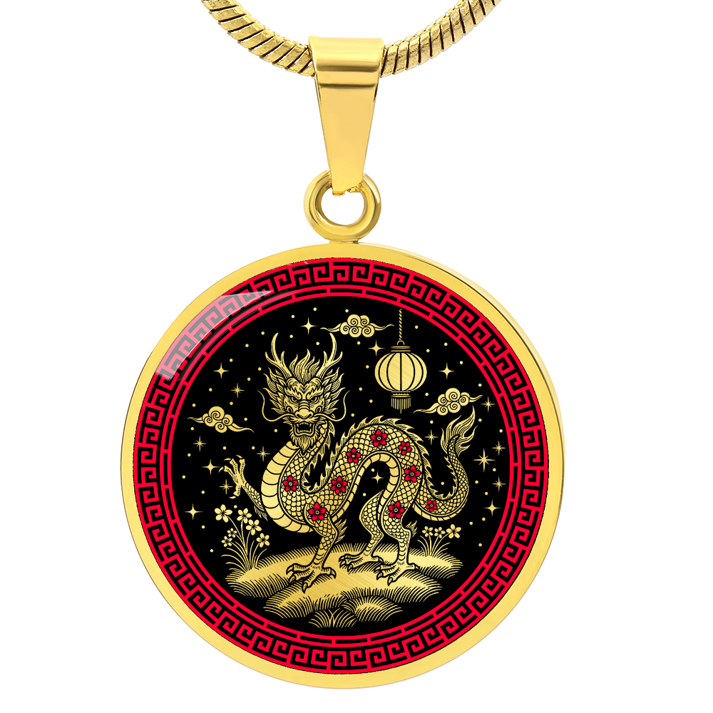 Dragon Necklace - Chinese Zodiac Charm Pendant