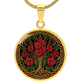 Celtic Tree of Life Pendant Necklace - Gladiolus August Birth Flower Jewelry