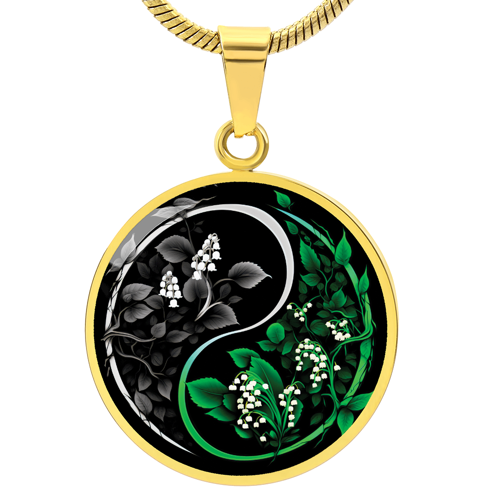Lily of the Valley Necklace - May Yin Yang Birth Flower Jewelry