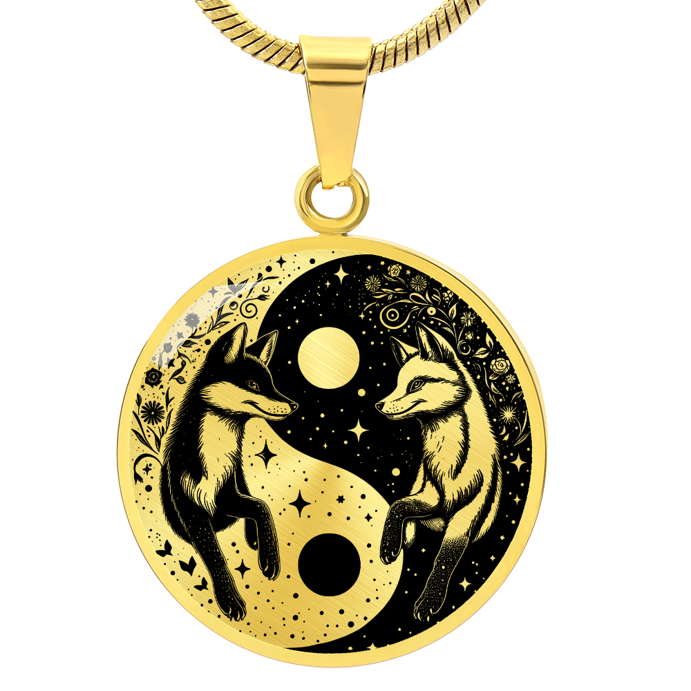 Fox Yin Yang Pendant Necklace