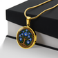Celtic Tree of Life Pendant Necklace - Morning Glory September Birth Flower Jewelry