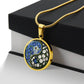 Morning Glory Yin Yang Necklace - September Birth Month Flower Pendant Jewelry