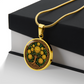 Celtic Tree of Life Pendant Necklace - Chrysanthemum November Birth Flower Jewelry