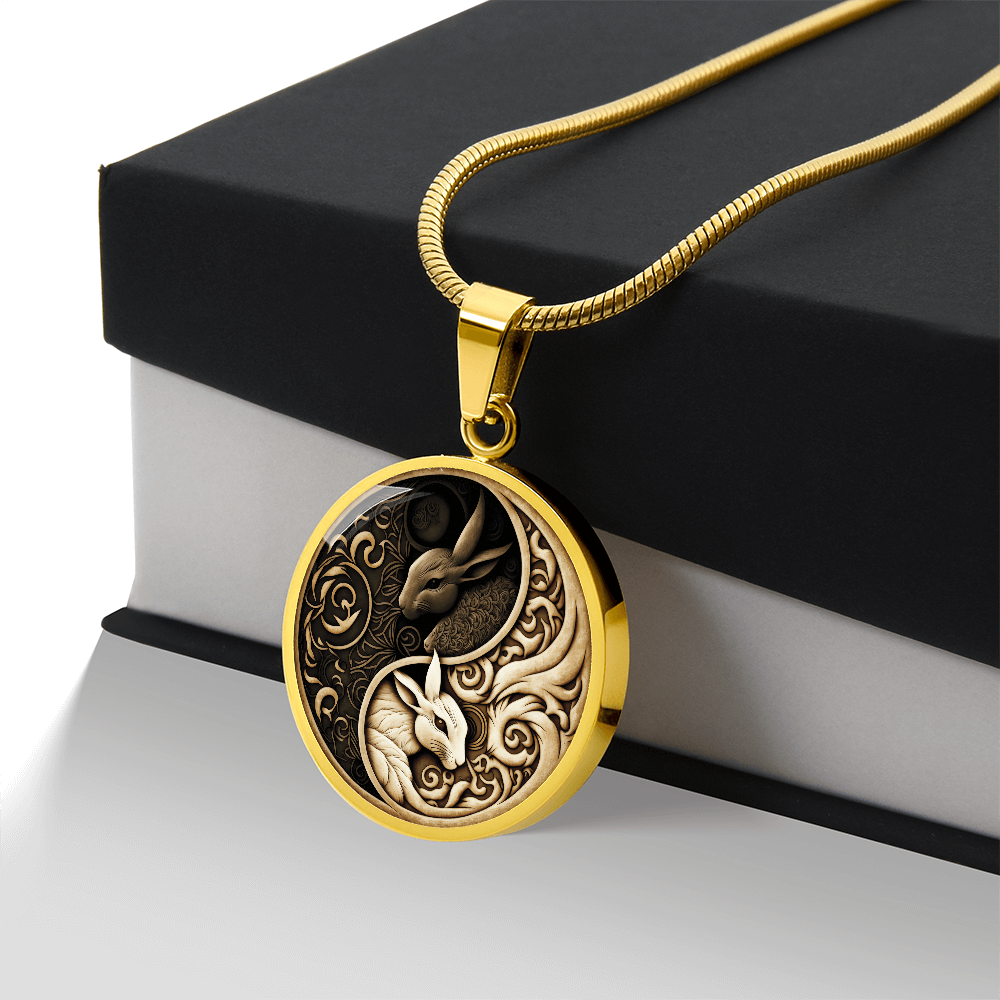 Yin Yang Rabbit Necklace