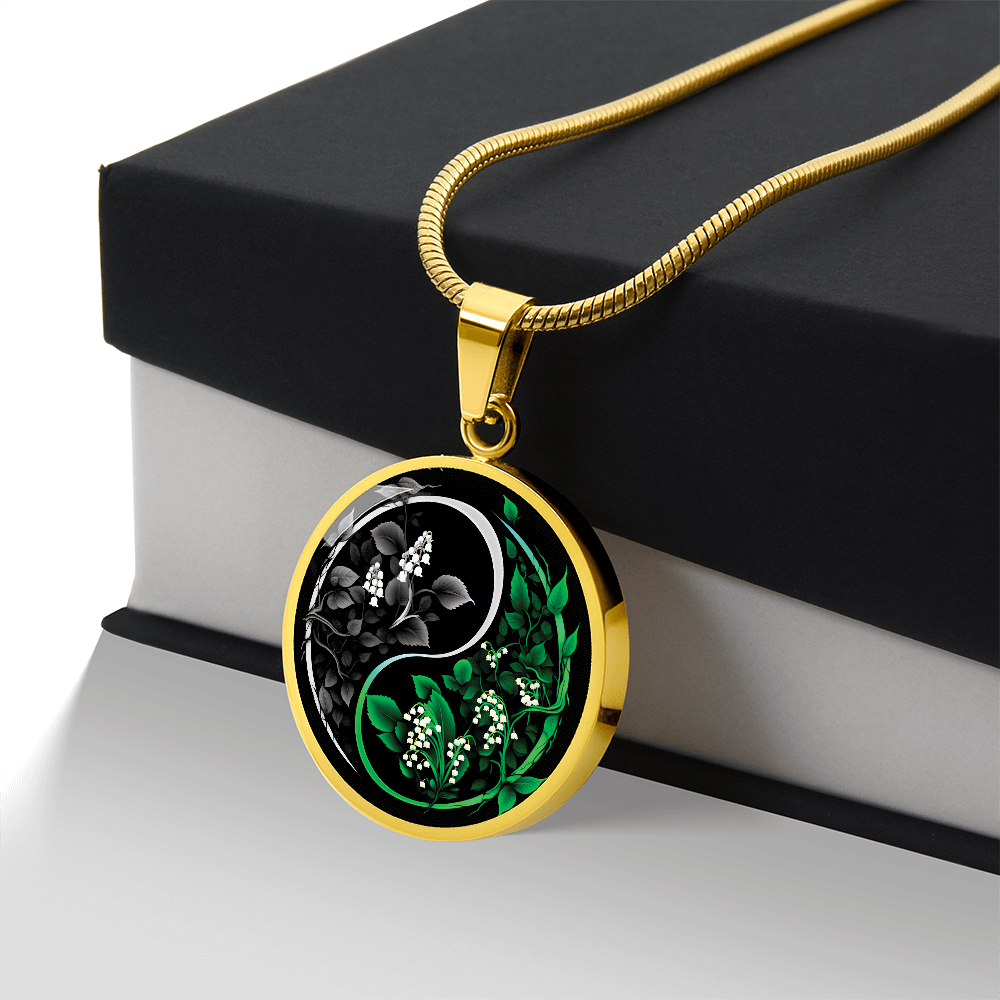 Lily of the Valley Necklace - May Yin Yang Birth Flower Jewelry