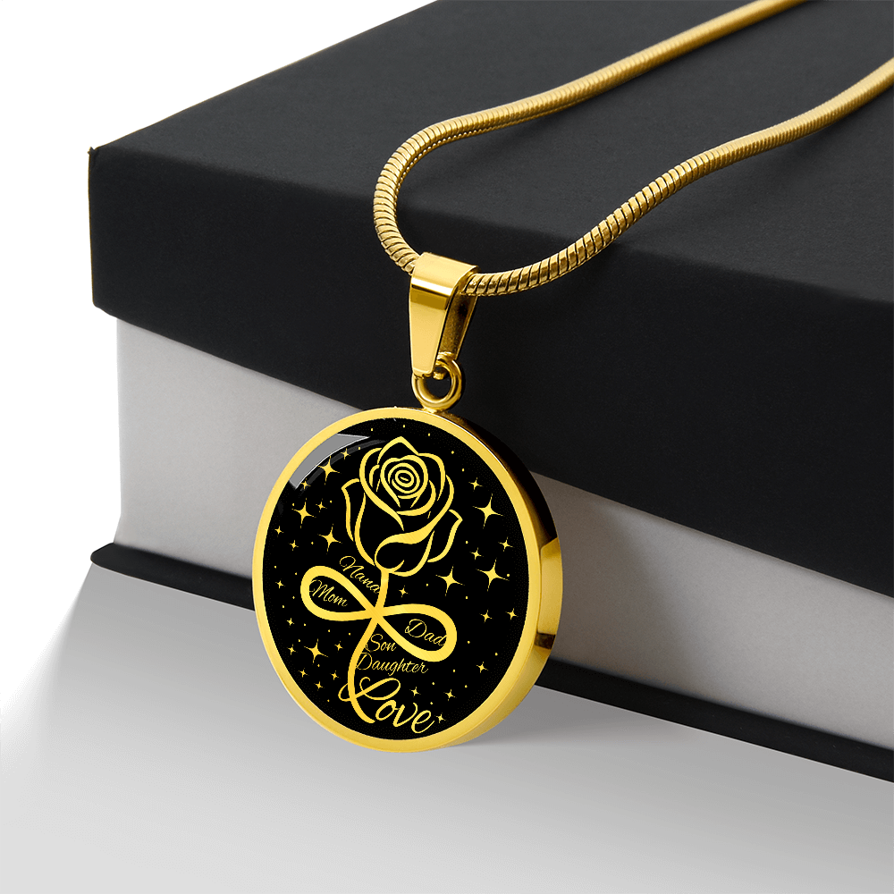 Family Infinity Rose Necklace