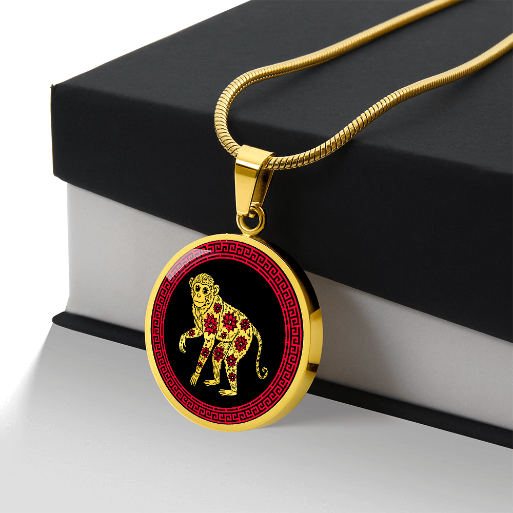 Monkey Necklace Chinese Zodiac Animal Pendant Jewelry