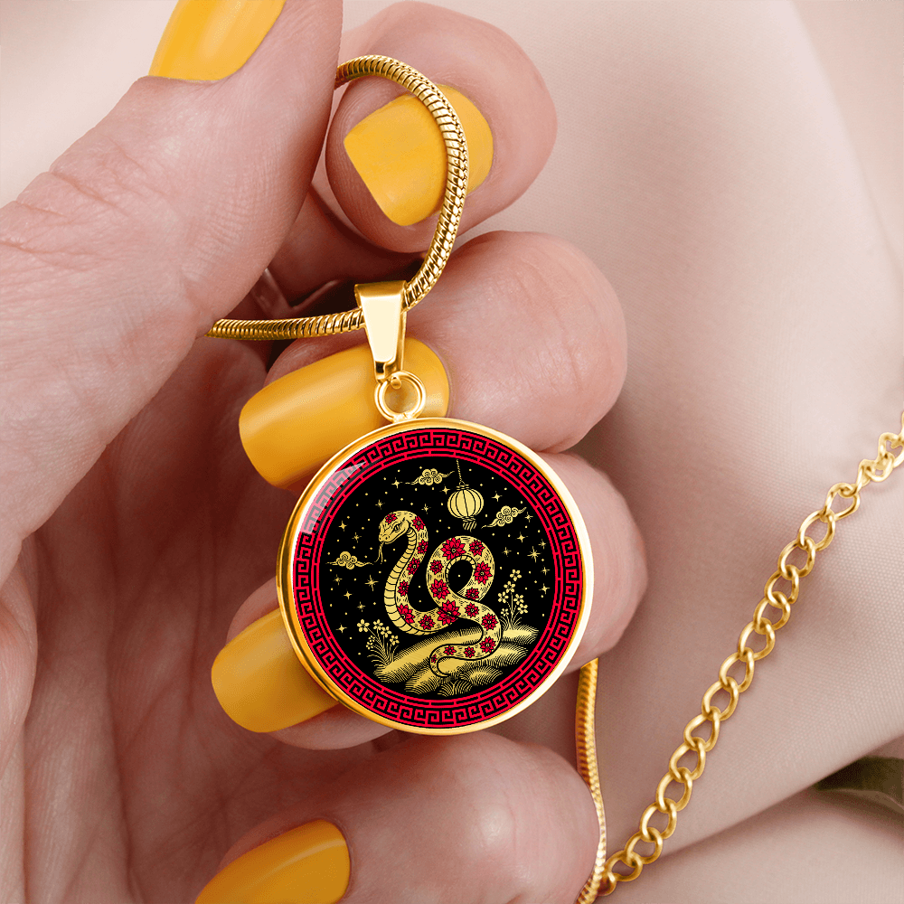 Snake Necklace - Chinese Zodiac Charm Pendant