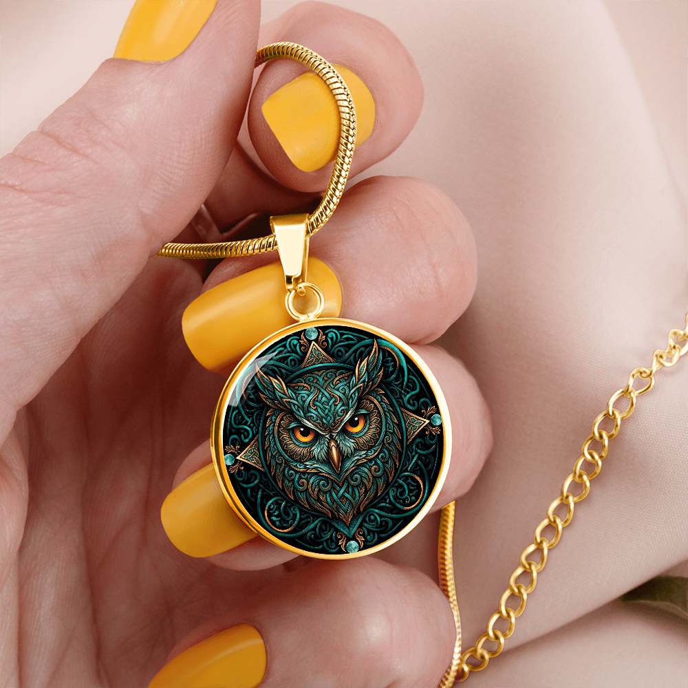 Celtic Owl Necklace – Symbolizing Wisdom and Spiritual Guidance