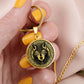 Celtic Wolf Necklace, Personalized Celtic Jewelry, Engraved Fenrir Viking Gift For Her & Him, Gold Animal Spirit Companion, Dog Lover Charm Pendant