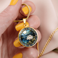 Water Lily Necklace - July Birth Flower Pendant Jewelry