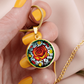 Red Rose Necklace - June Birth Flower Pendant Jewelry