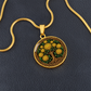 Celtic Tree of Life Pendant Necklace - Chrysanthemum November Birth Flower Jewelry