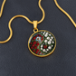 Rose Yin Yang Necklace - June Birth Month Flower Pendant Jewelry
