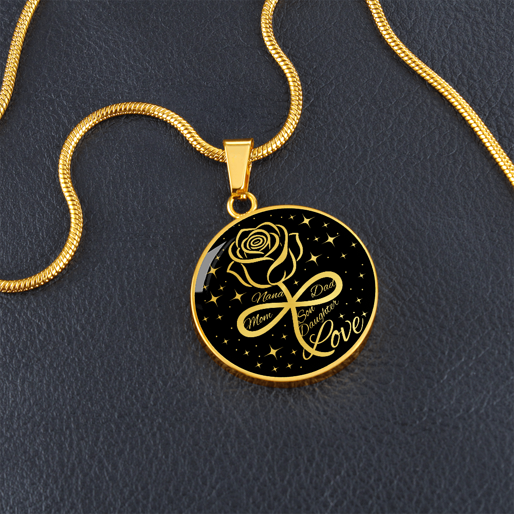 Family Infinity Rose Necklace