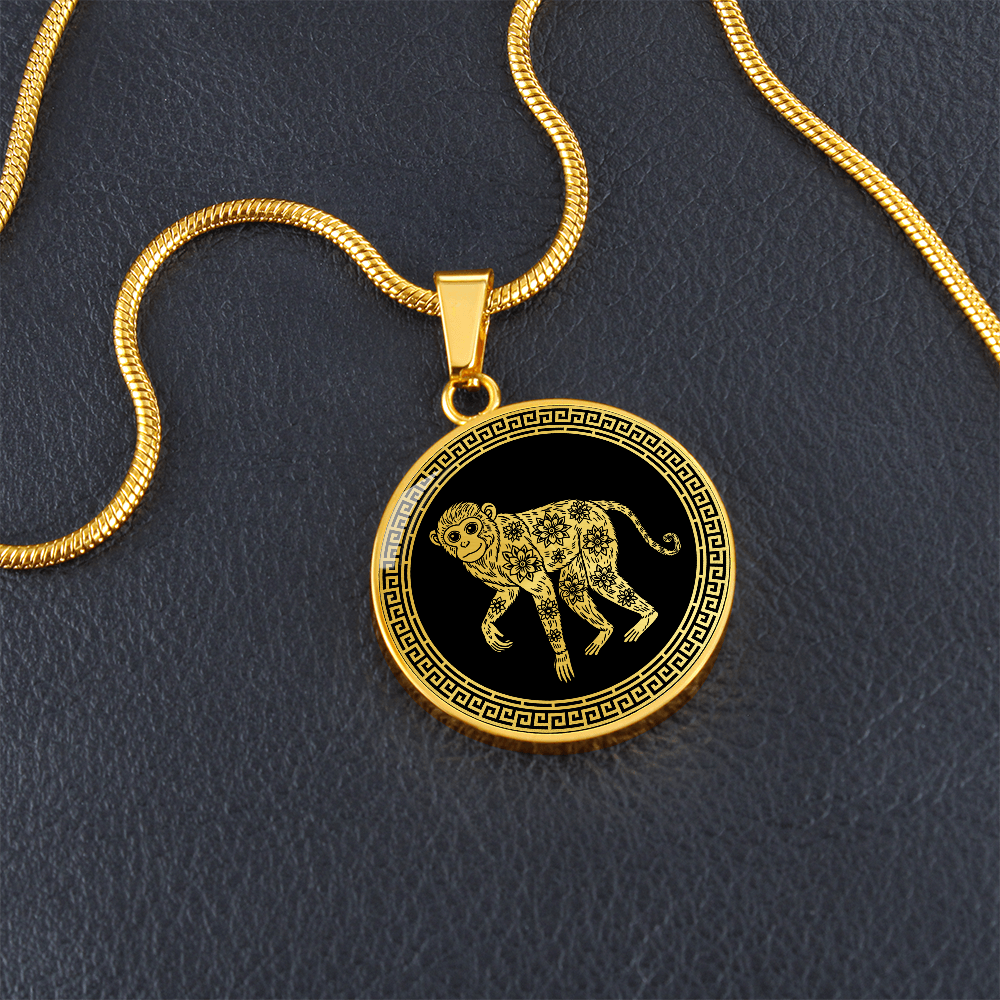 Monkey Necklace Chinese Zodiac Animal Pendant Jewelry