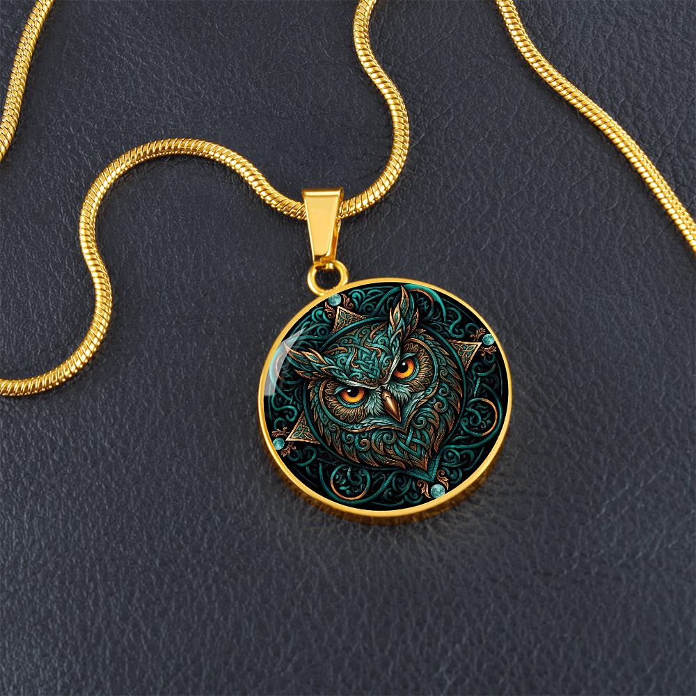 Celtic Owl Necklace – Symbolizing Wisdom and Spiritual Guidance