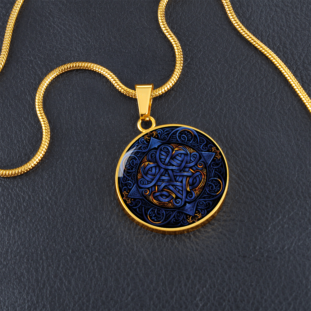 Blue Celtic Knot Necklace - Romantic Pendant Jewelry