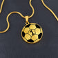 Soccer Necklace Gold - Silver Soccer Ball Pendant - Football Necklace For Mom or Dad - Soccer Jewelry For Girl & Boy - Soccer Charm Necklace