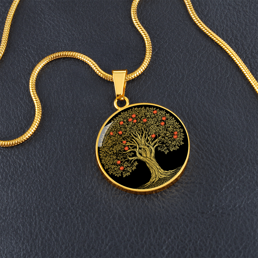 Orange Tree Necklace - Symbolic Charm Pendant Jewelry