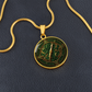 Compass Rose Necklace - Green Celtic Pendant Jewelry