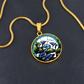 Blue Morning Glory Necklace