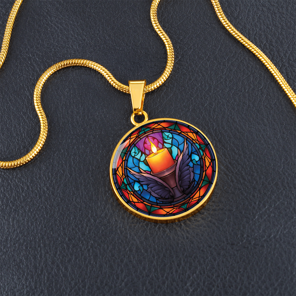 Advent Candle Necklace - Christian Pendant Jewelry